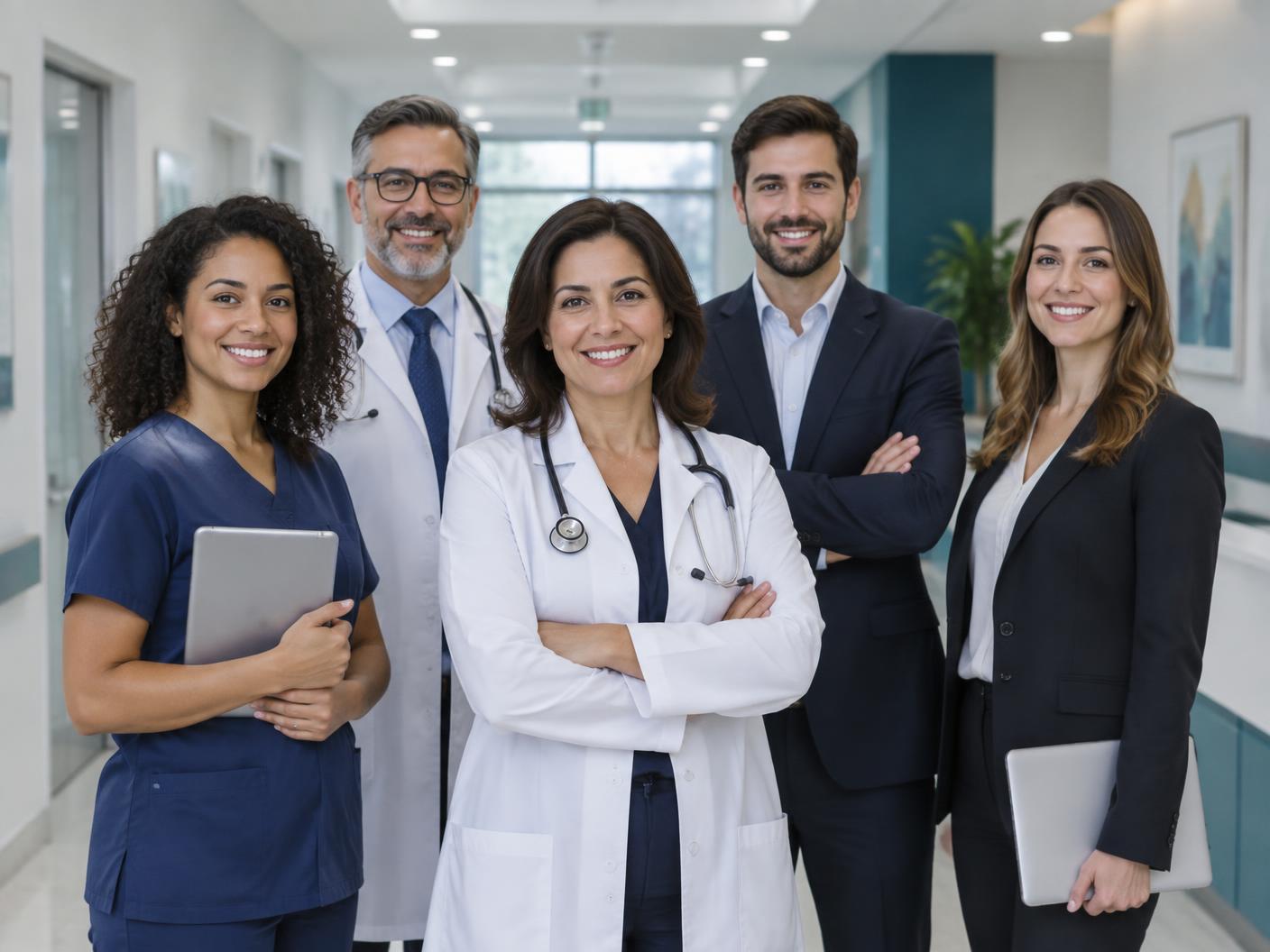 Equipe multidisciplinar de saúde e gestão
